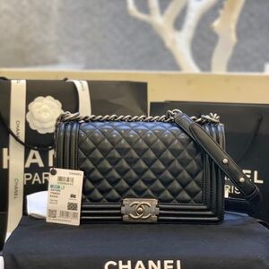 Chanel Boy Medium in Quilted Lambskin